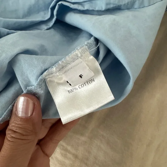 The Frankie Shop Blue Oversized Button Down Shirt One Size - Picture 7 of 7